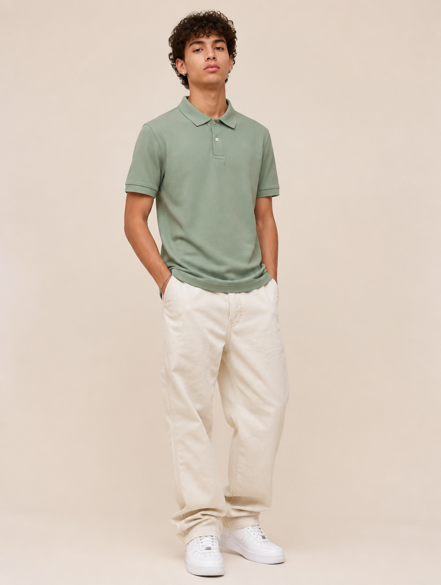 Pique Polo Sage